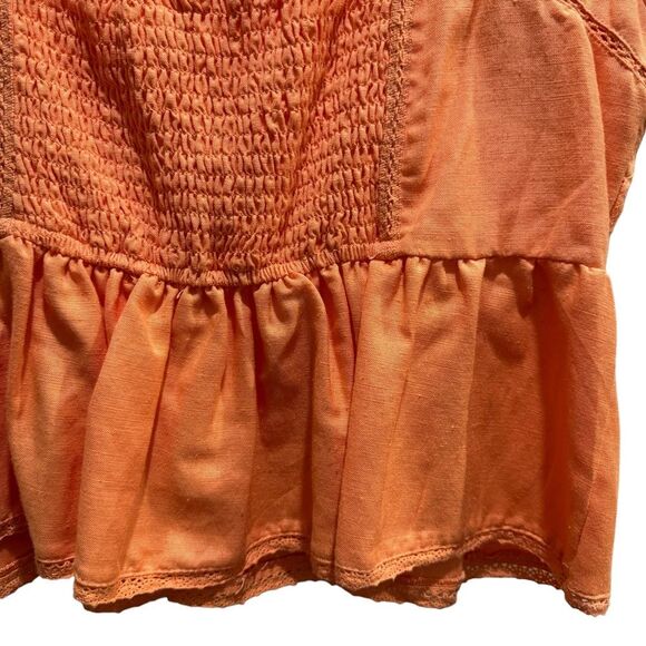 Midnight Sky Viscose-Linen Blend Embroidered Cottagecore Blouse Size Medium NWT - Picture 8 of 10